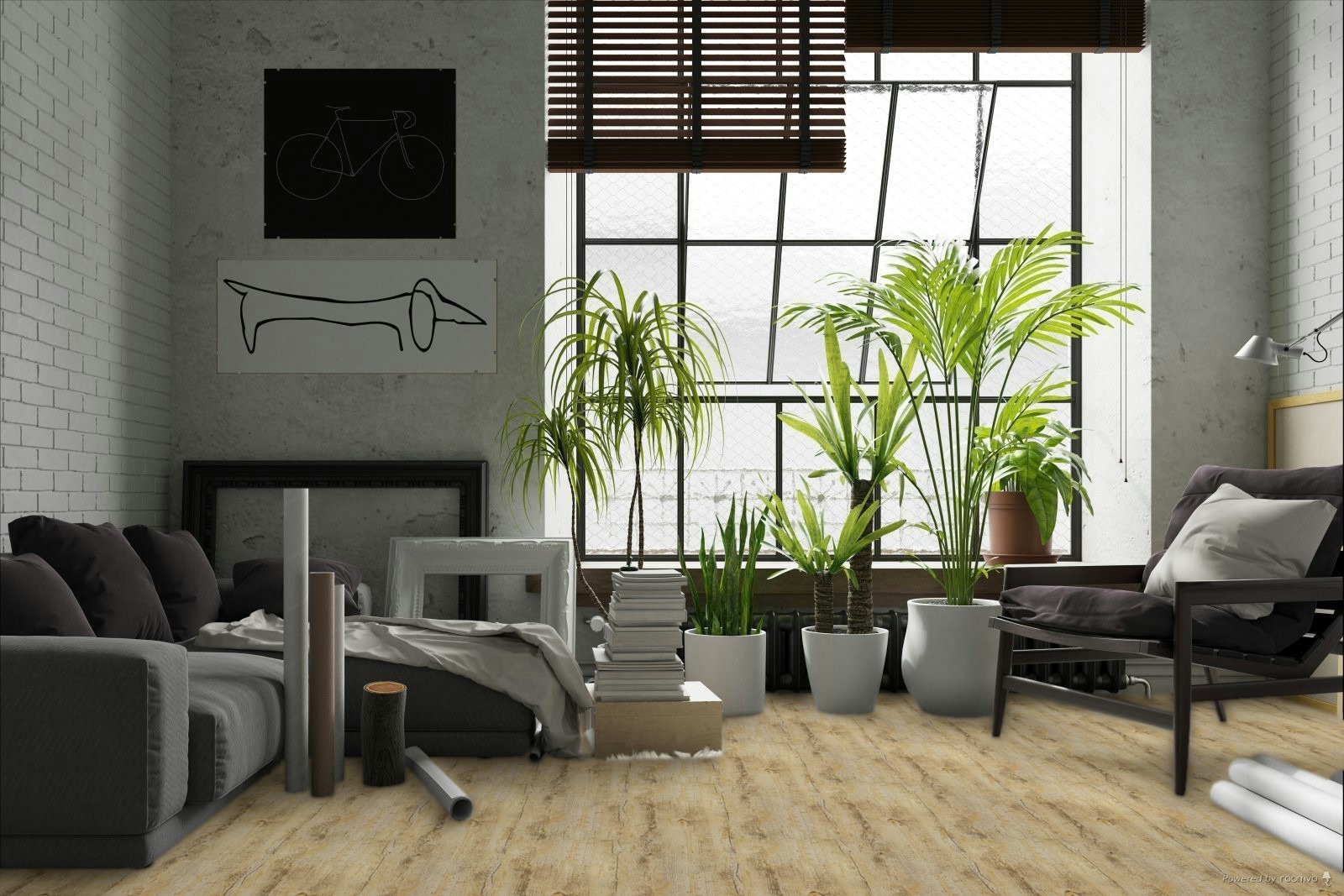 płytki dywanowe drewno/beton/kamień